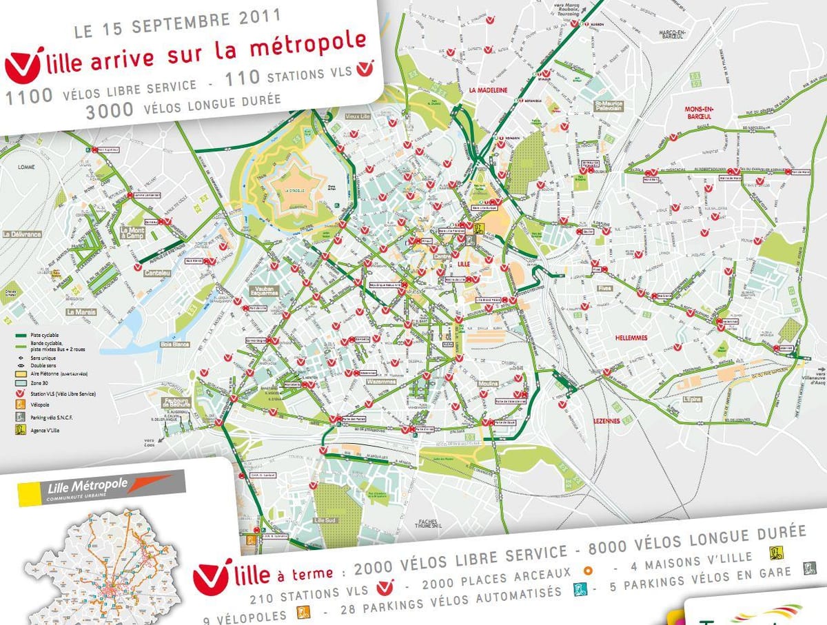 kaart Lille bike
