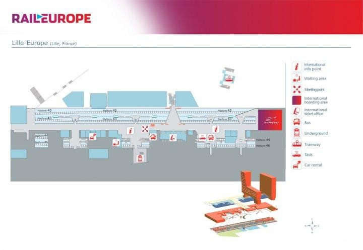 Lille europe raudteejaam kaart