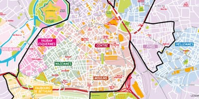 Kaart Lille äärelinnas
