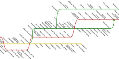 Kaart Lille tramm